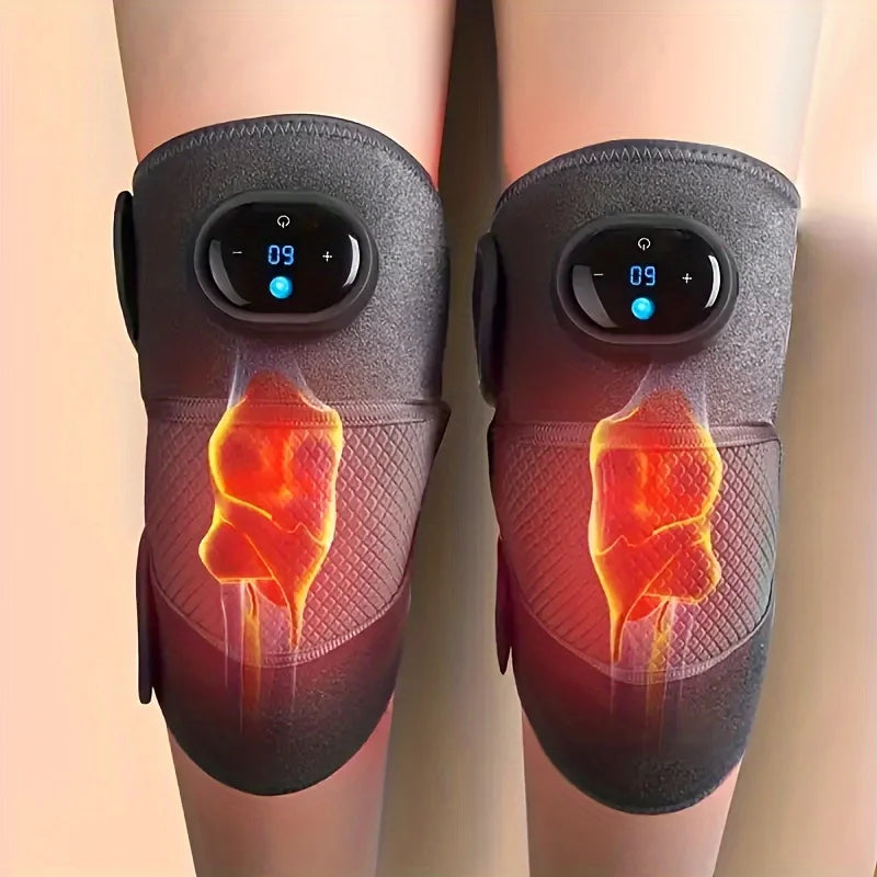 Masajeador Térmico de Rodilla 3 en 1 – Calor y Vibración para Rodilla, Codo y Hombro